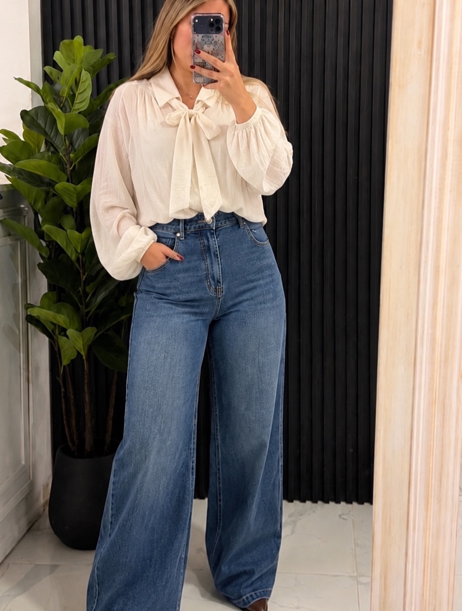 Camisa Noir Moño