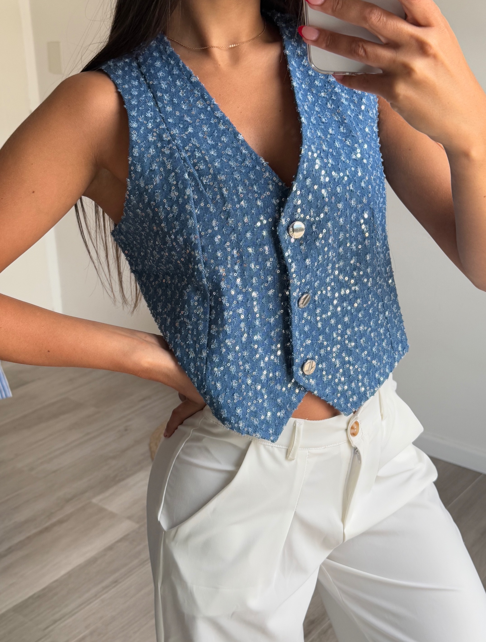 Denim Glow Lentejuelas